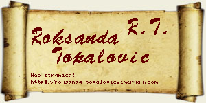Roksanda Topalović vizit kartica